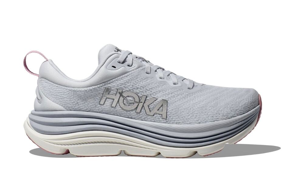 Hoka Gaviota 5 Stability Running Shoes Sea Ice and Pink Womens size 9B